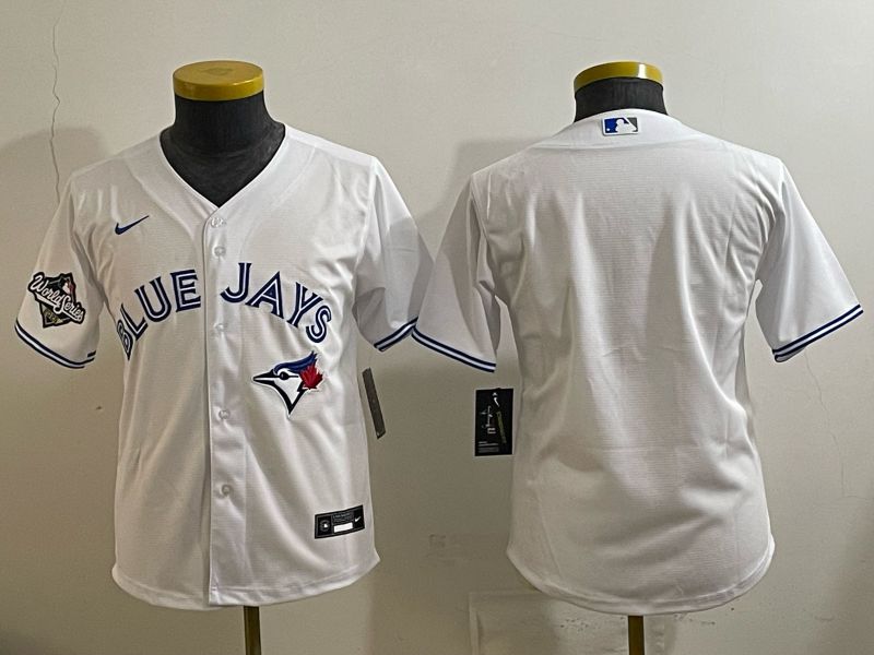 Youth 2025 Toronto Blue Jays Blank White Game Nike MLB Jersey style 012->youth mlb jersey->Youth Jersey